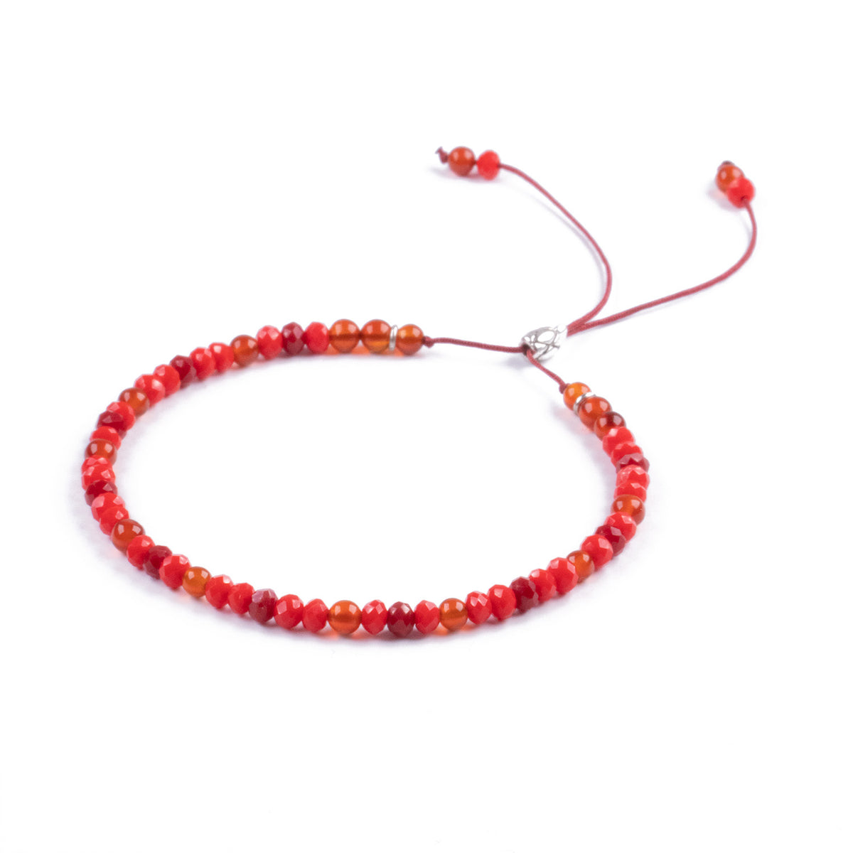 Pulsera de piedra natural 3mm con cuentas de Ónix Rojo