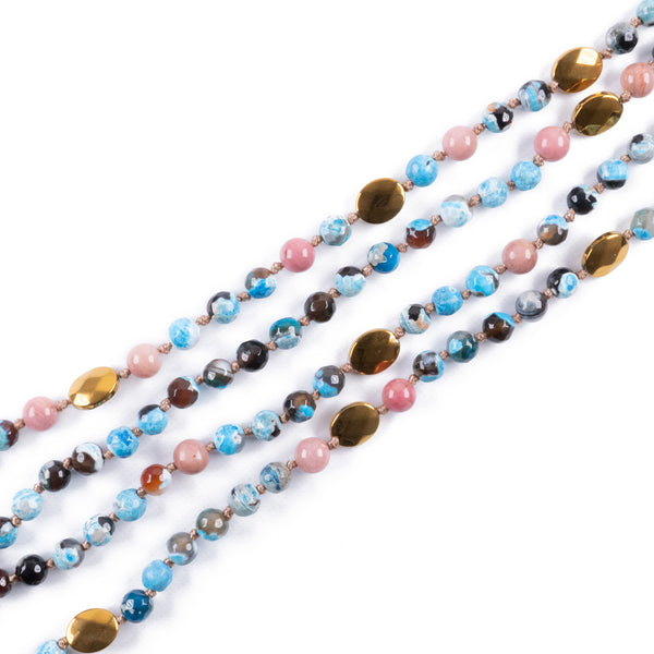 Collar Nepalí con colgante Piedra Druzy