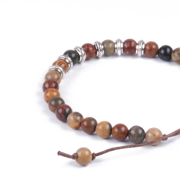 Pulsera de piedra jaspe Picasso 6 mm
