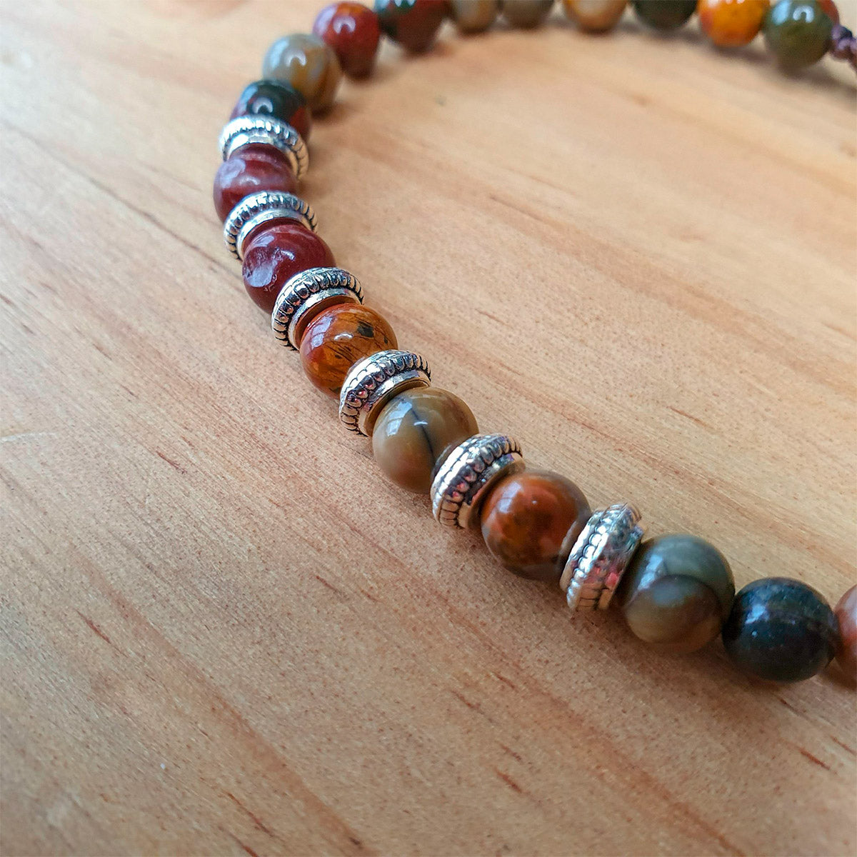 Pulsera de piedra jaspe Picasso 6 mm