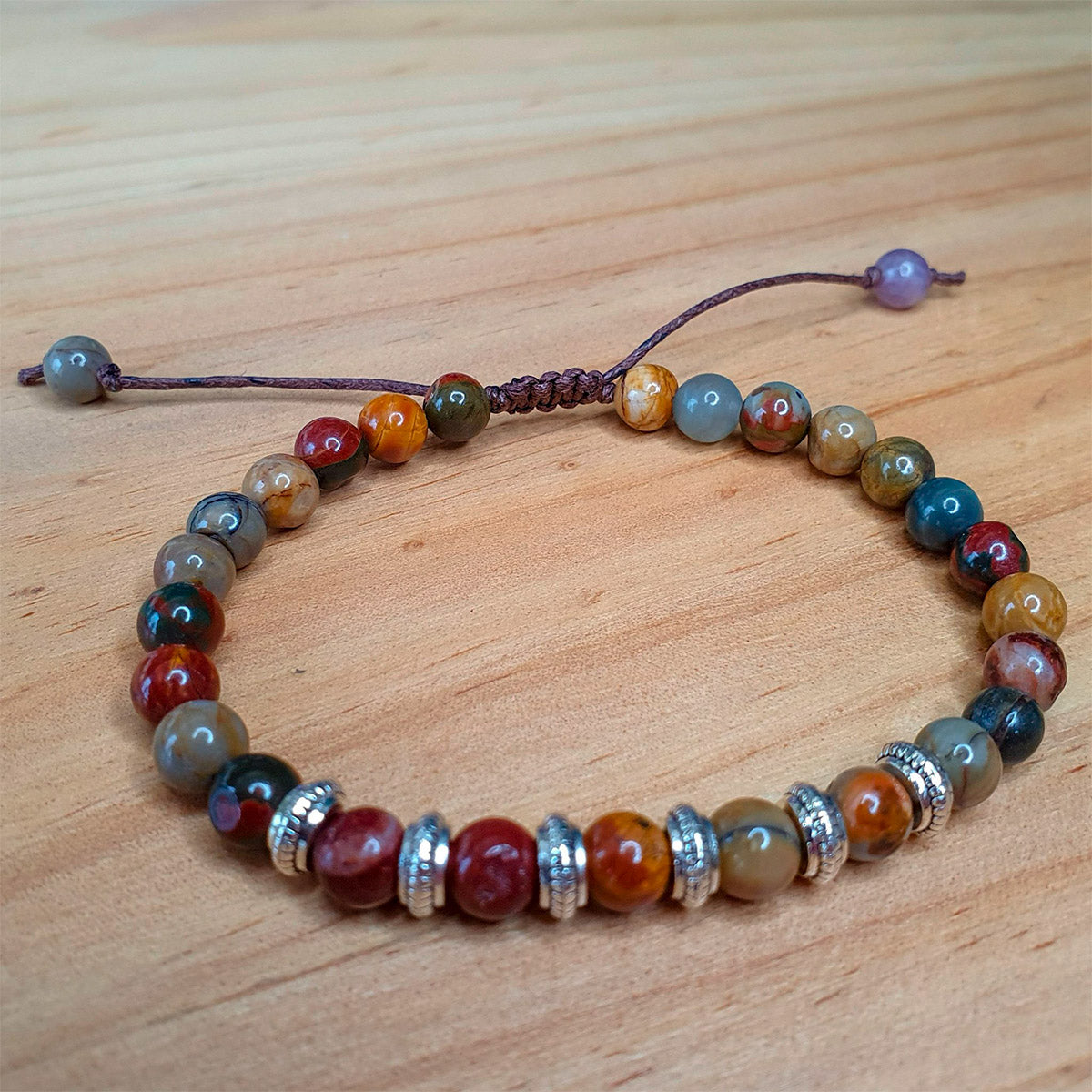Pulsera de piedra jaspe Picasso 6 mm