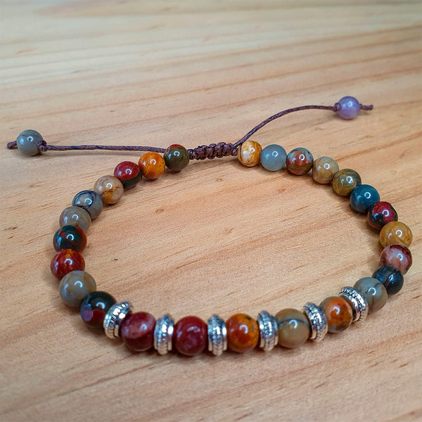 Pulsera de piedra jaspe Picasso 6 mm