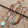Collar de piedras naturales con Colgante Gota de Amazonita