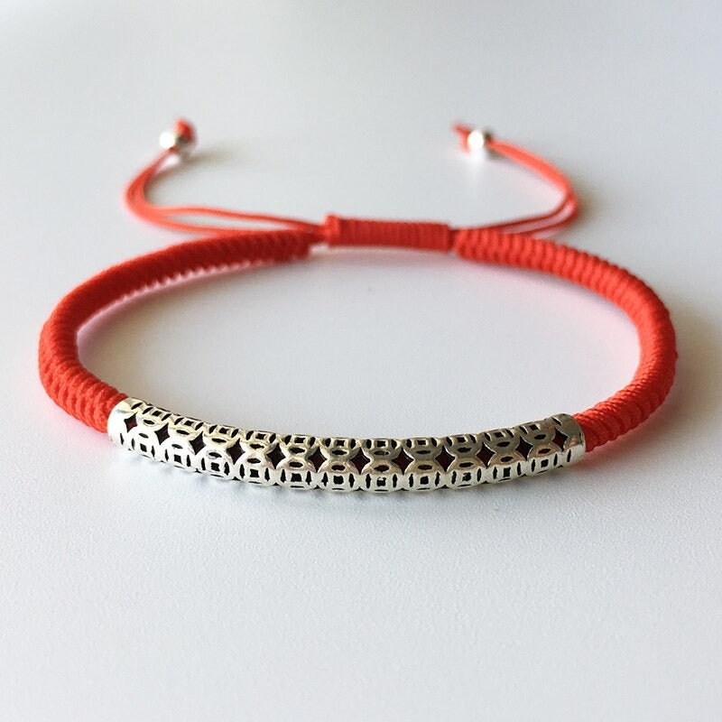Pulsera Hilo Rojo y plata 925 - Suerte Tailandesa