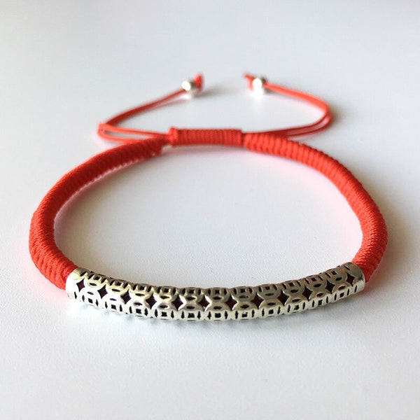 Pulsera Hilo Rojo y plata 925 - Suerte Tailandesa