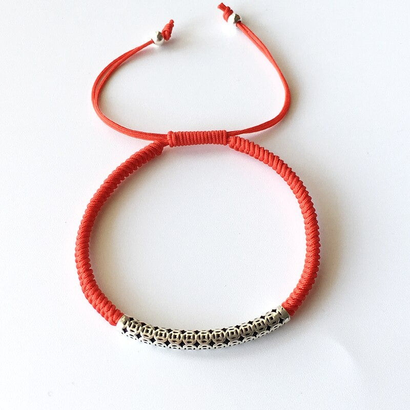 Pulsera Hilo Rojo y plata 925 - Suerte Tailandesa