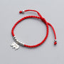 Pulsera de Hilo rojo y Colgante de Elefante en plata 925