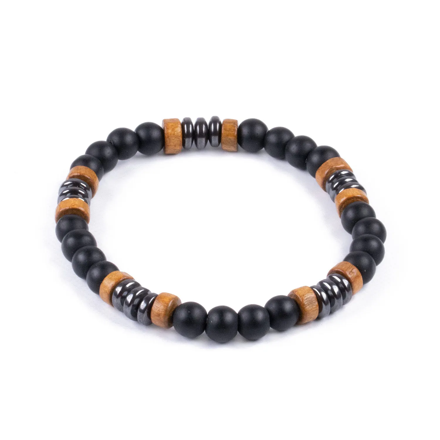 Pulsera de Hematita y Obsidiana